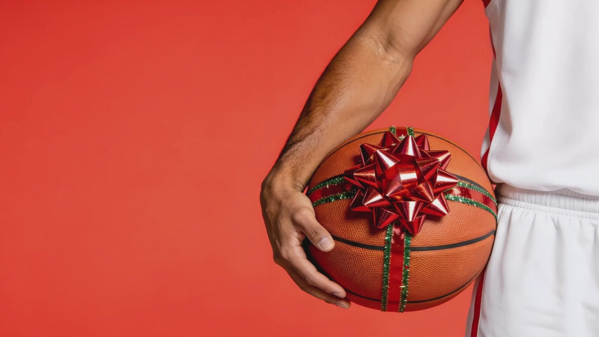 Load video: Gift cards appearing with a basketball player handling a ball